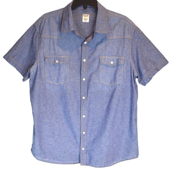Mossimo Athletic Fit Western Style Pearl Snap Athletic Fit Shirt, Size XL - Picture 1 of 5